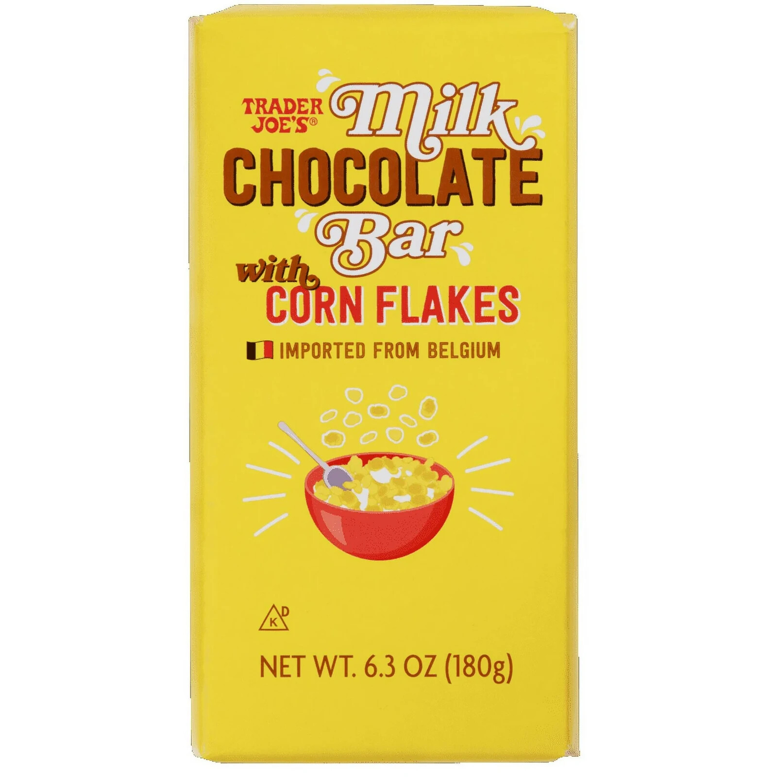 Trader Joe’s 6.3 oz Milk Chocolate Bar with CORN FLAKES Belgium ** BB 12/2025 **