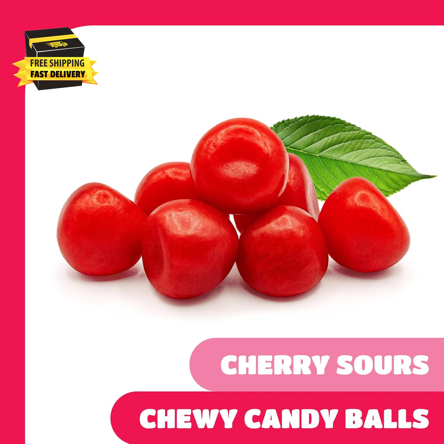 Cherry Sours Candy, Old Fashioned Cherry Sour Balls – 1 Lb Pack | Nostalgic Chew