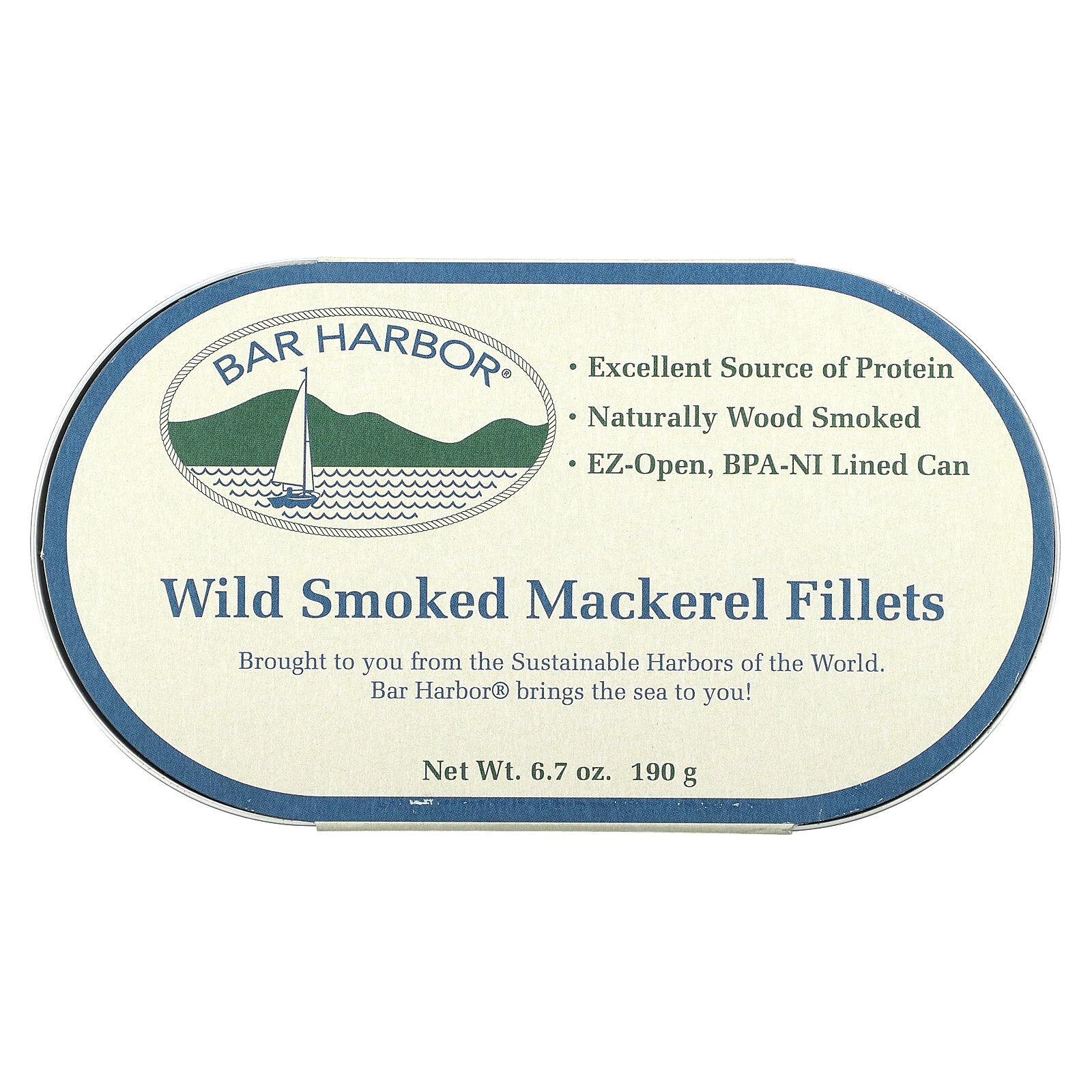 Wild Smoked Mackerel Fillets, 6.7 oz (190 g)