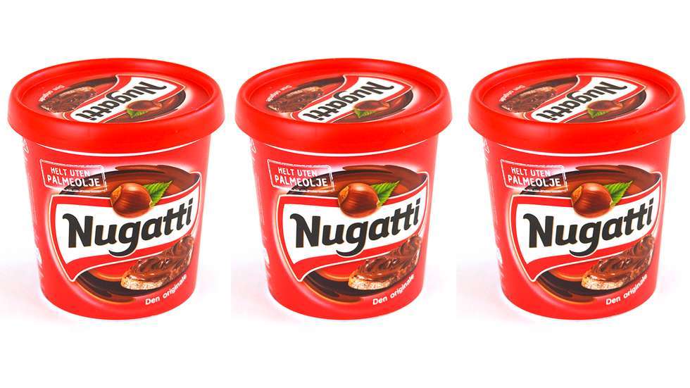 3 x 500 gr. boxes Nugatti Original Norwegian chocolate/nougat spread No palm oil