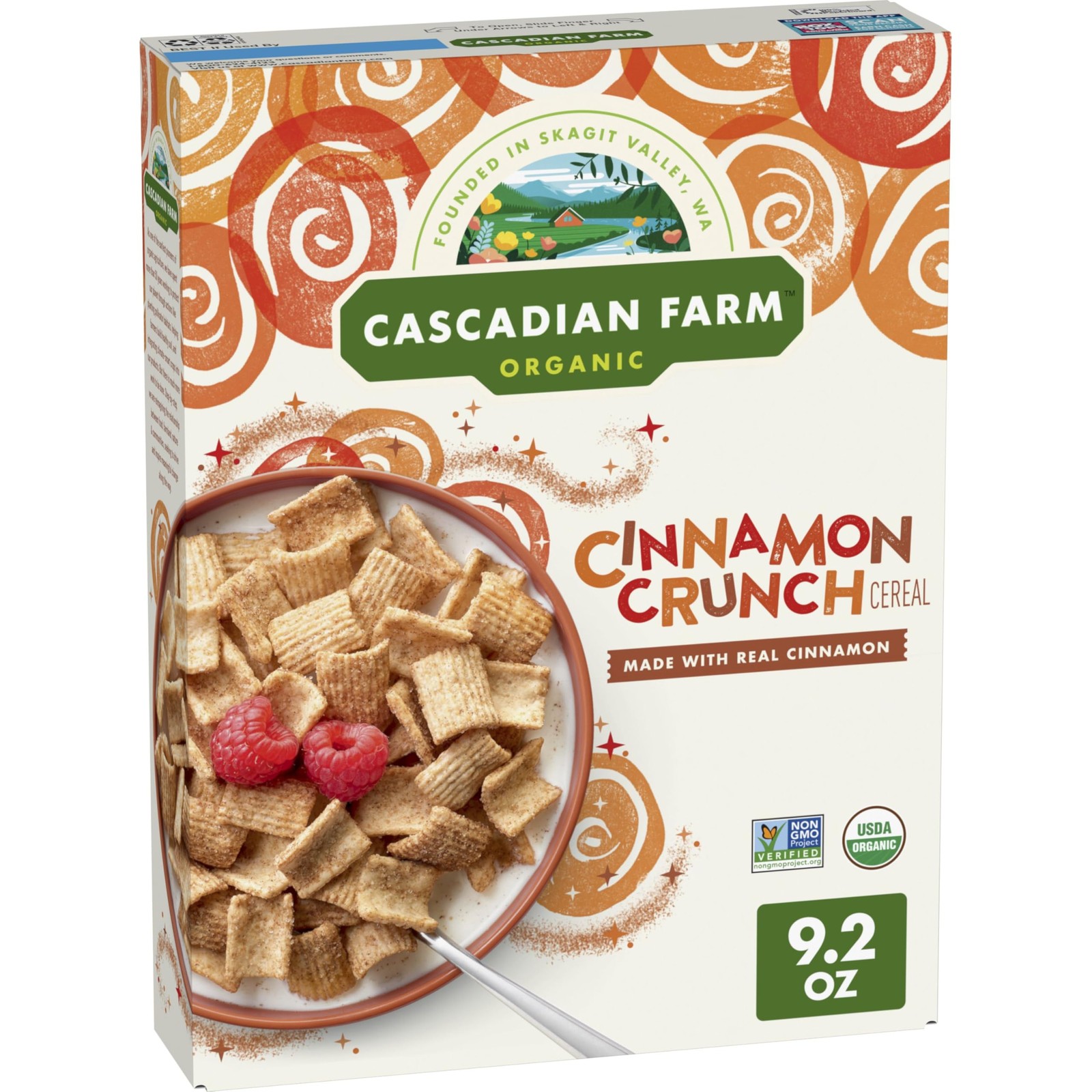 Cascadian Farm, Cereal Cinnamon Crunch Organic, 9.2 Ounce