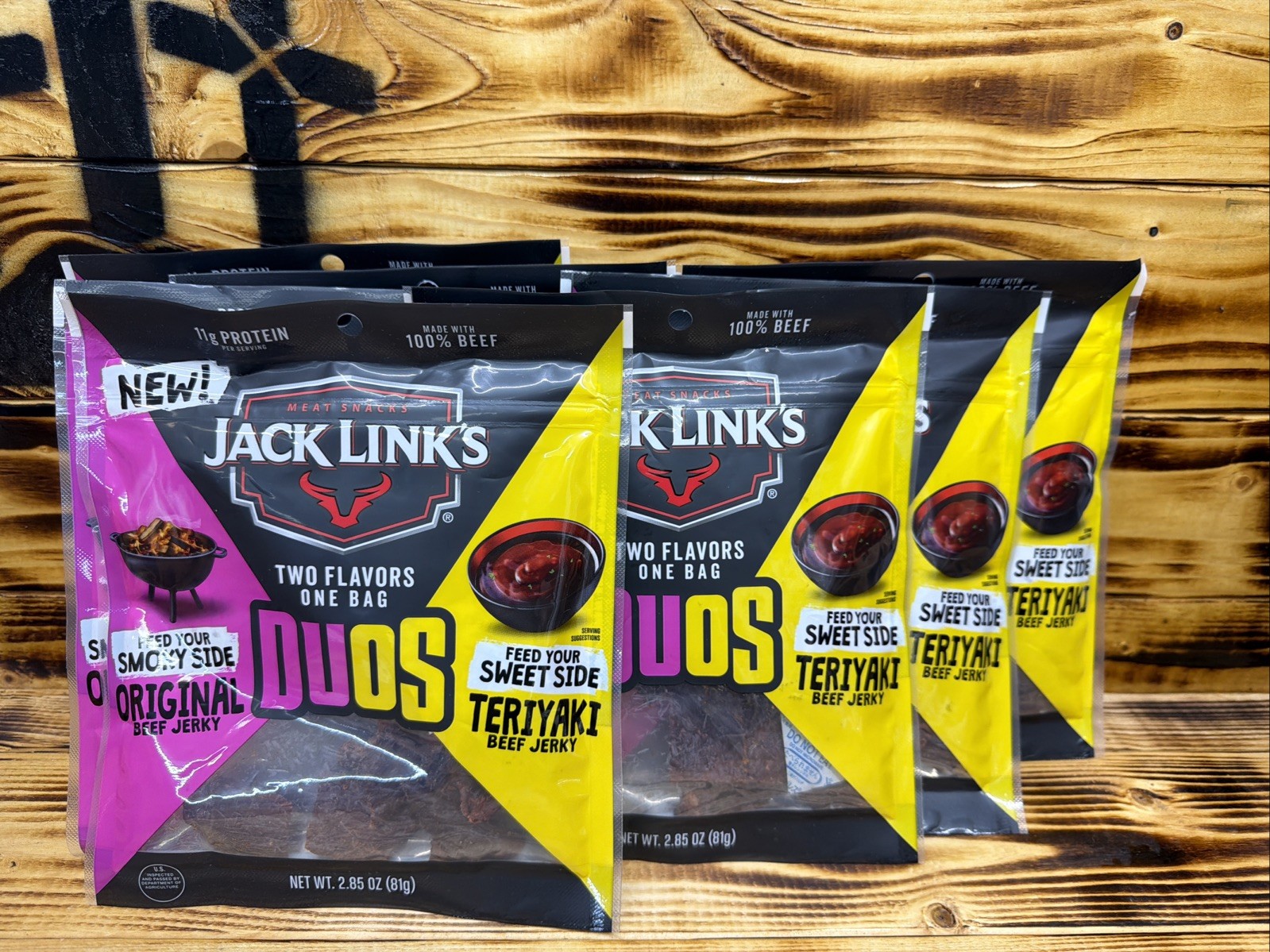 8 Bags Jack Links duo Original & Teriyaki , 3.25oz Per, EXP 09/26