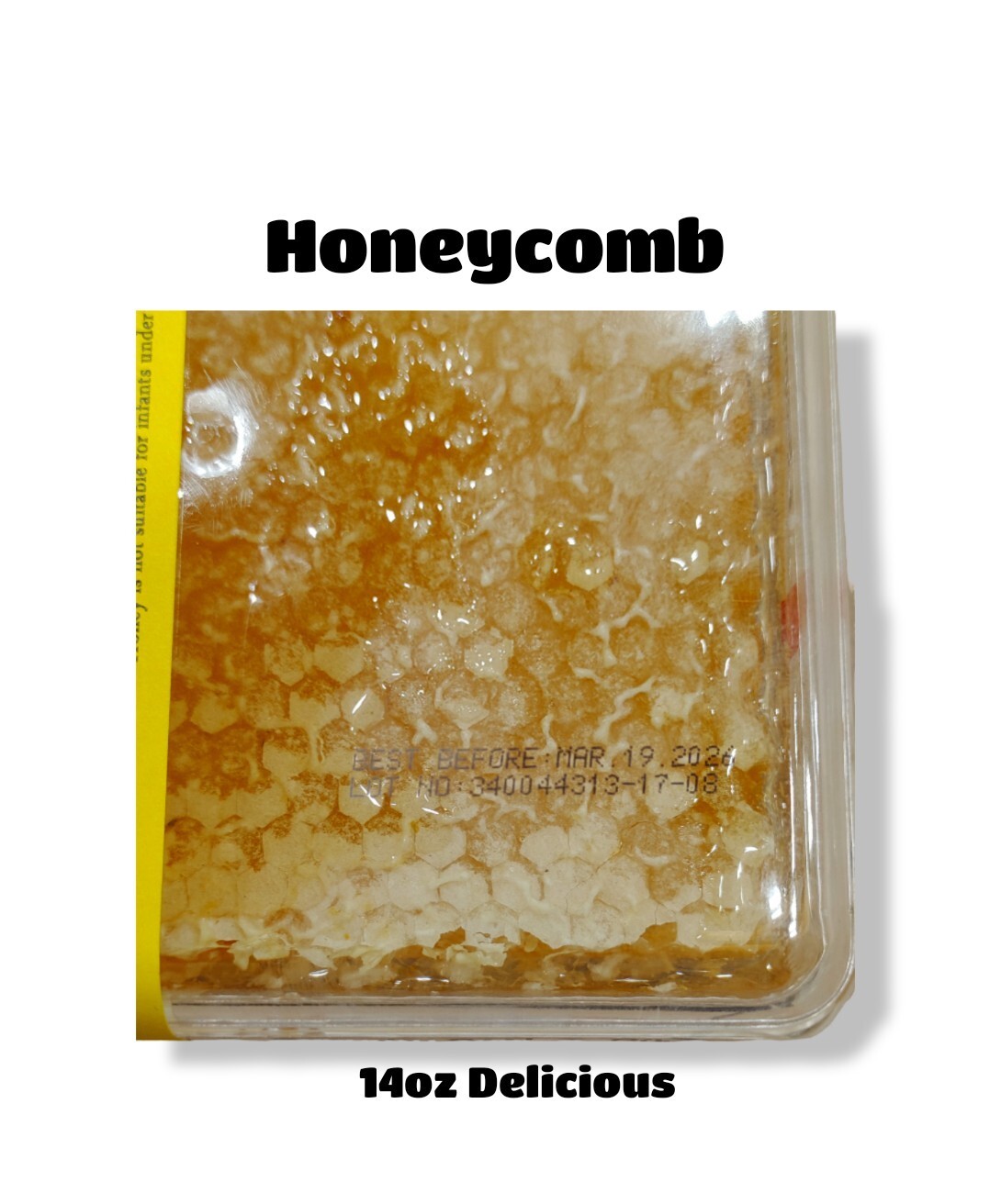 PREMIUM HONEY RAW GALLBERRY COMB 12oz 100% PURE UNFILTERED USA HONEYCOMB