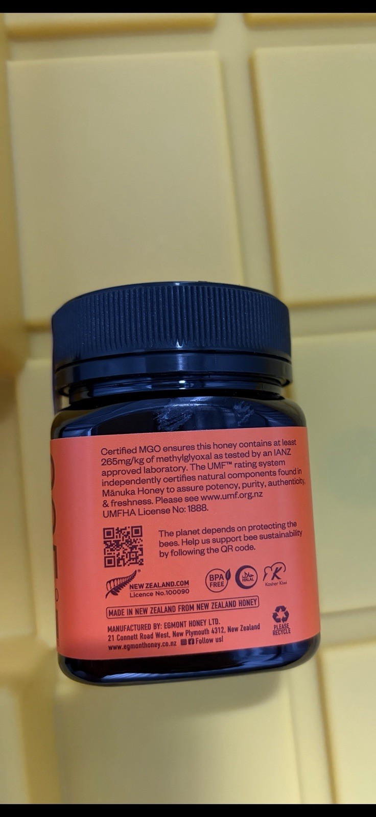 MANUKA HONEY Egmont New Zealand , MGO 265+ UMF 10 8.8 oz FREE SHIPPING TWO PACK