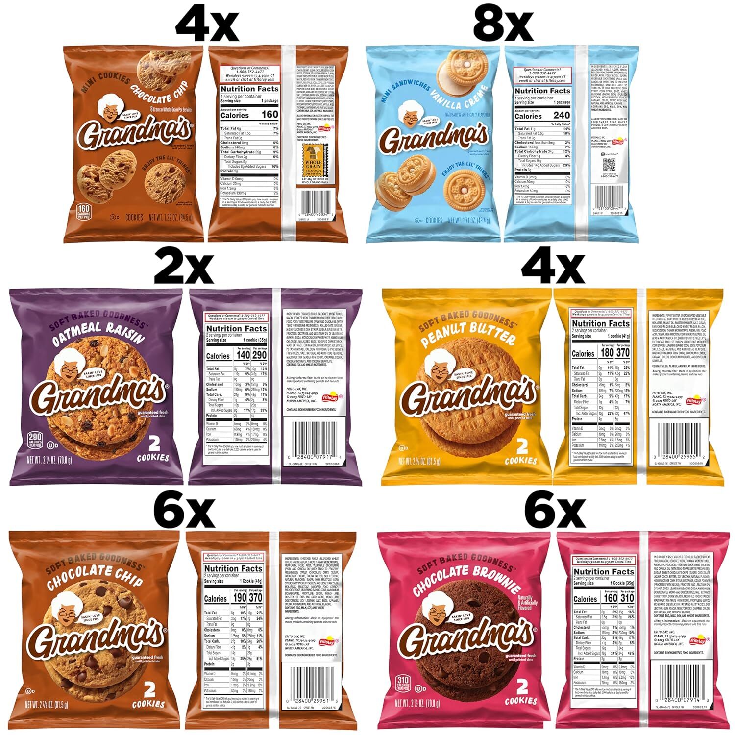 Grandma’s Cookies Variety Pack of 30