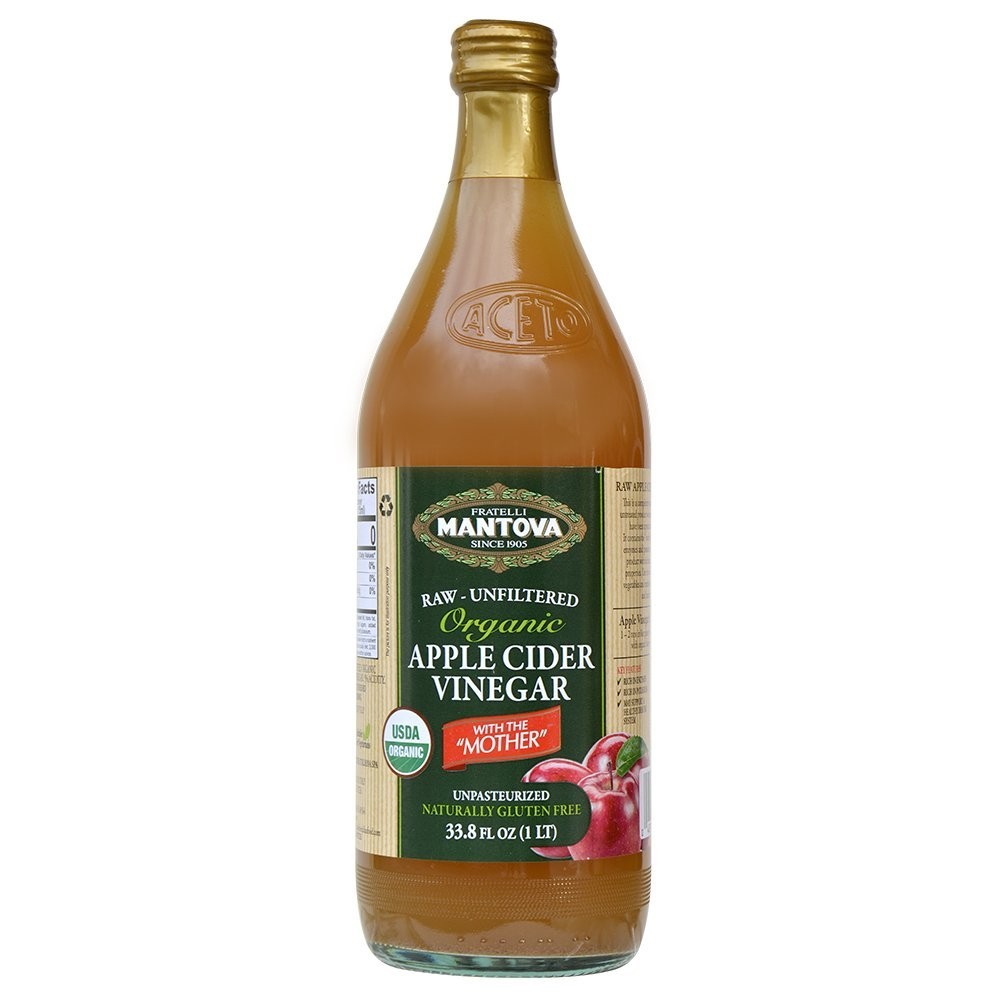 100% Raw-unfiltered Organic Apple Cider Vinegar with «The Mother» 34 Oz (Pack of