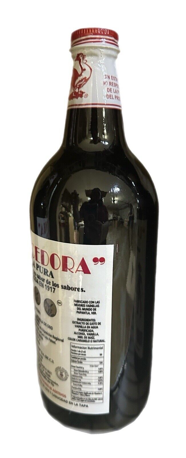 2 X La Vencedora Mexican Vanilla Pura Glass Bottles 31oz Ea. From Mexico