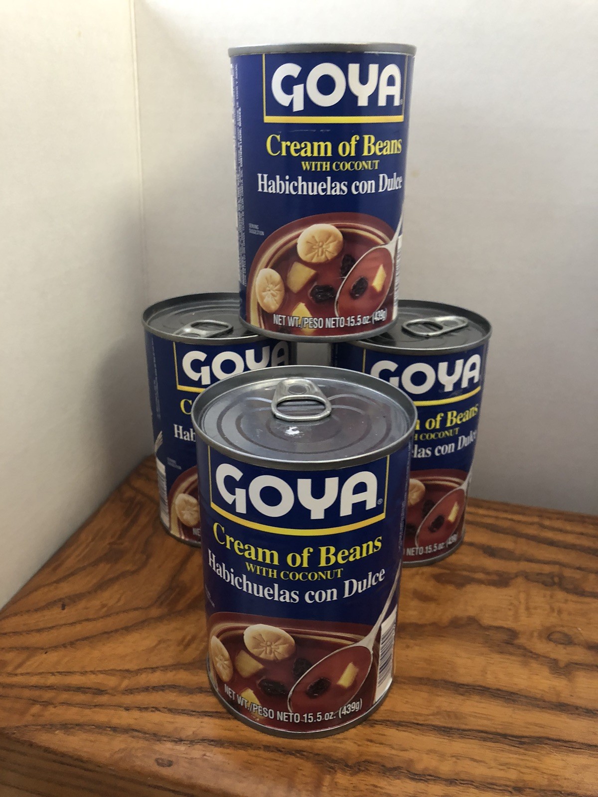 Lot 4 Cans GOYA Cream of Beans Habichuelas con Dulce 15.5oz EXP 02/2027