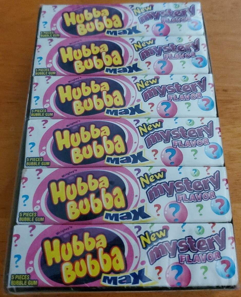 1 Box Hubba Bubba Max Mystery Flavor Discontinued Collector Chewing Gum