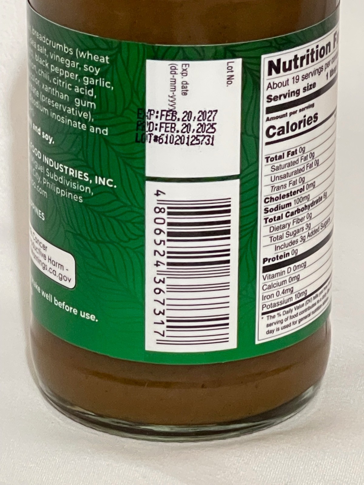 Lydia’s LECHON PREMIUM ALL-AROUND SAUCE RICH SAVORY BLEND 11.6oz/330g ONE BOTTLE