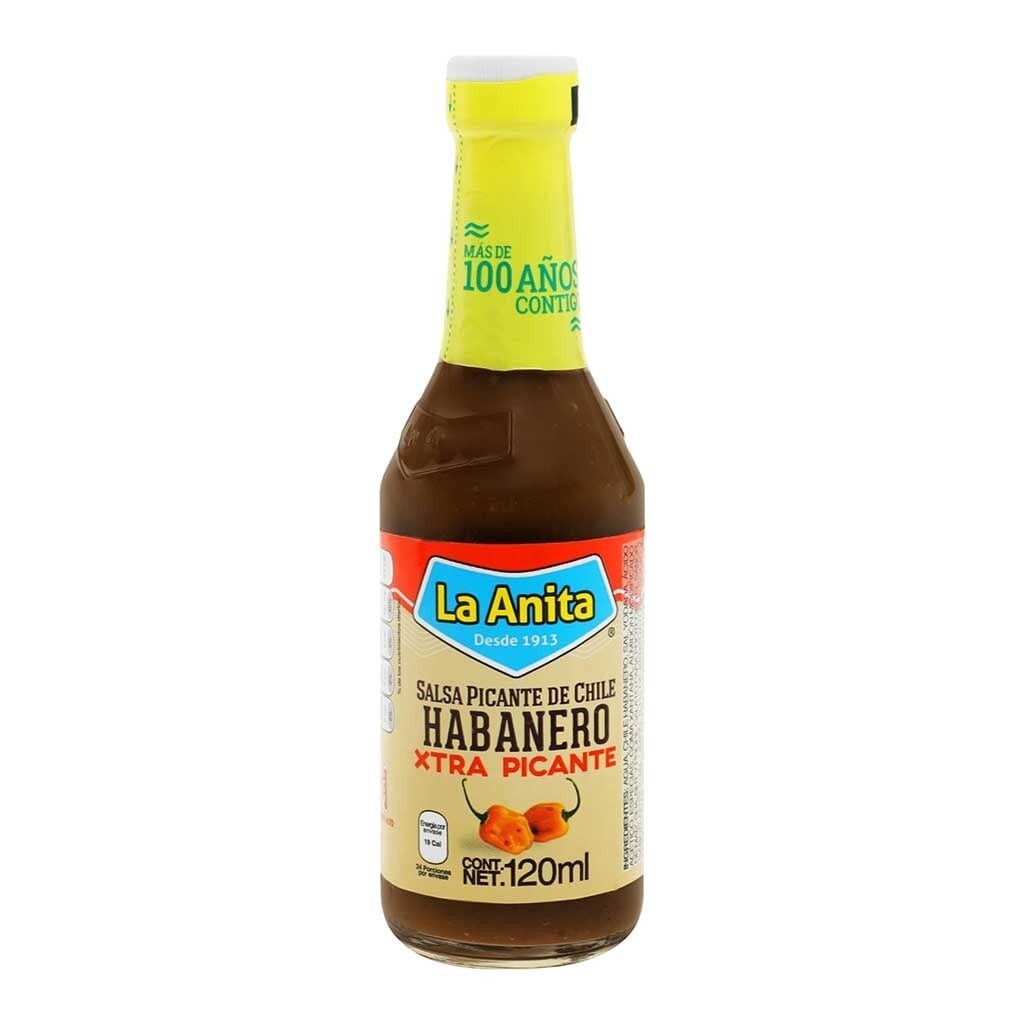 1-Salsa Habanero La Anita Xtra Picante 120 ml
