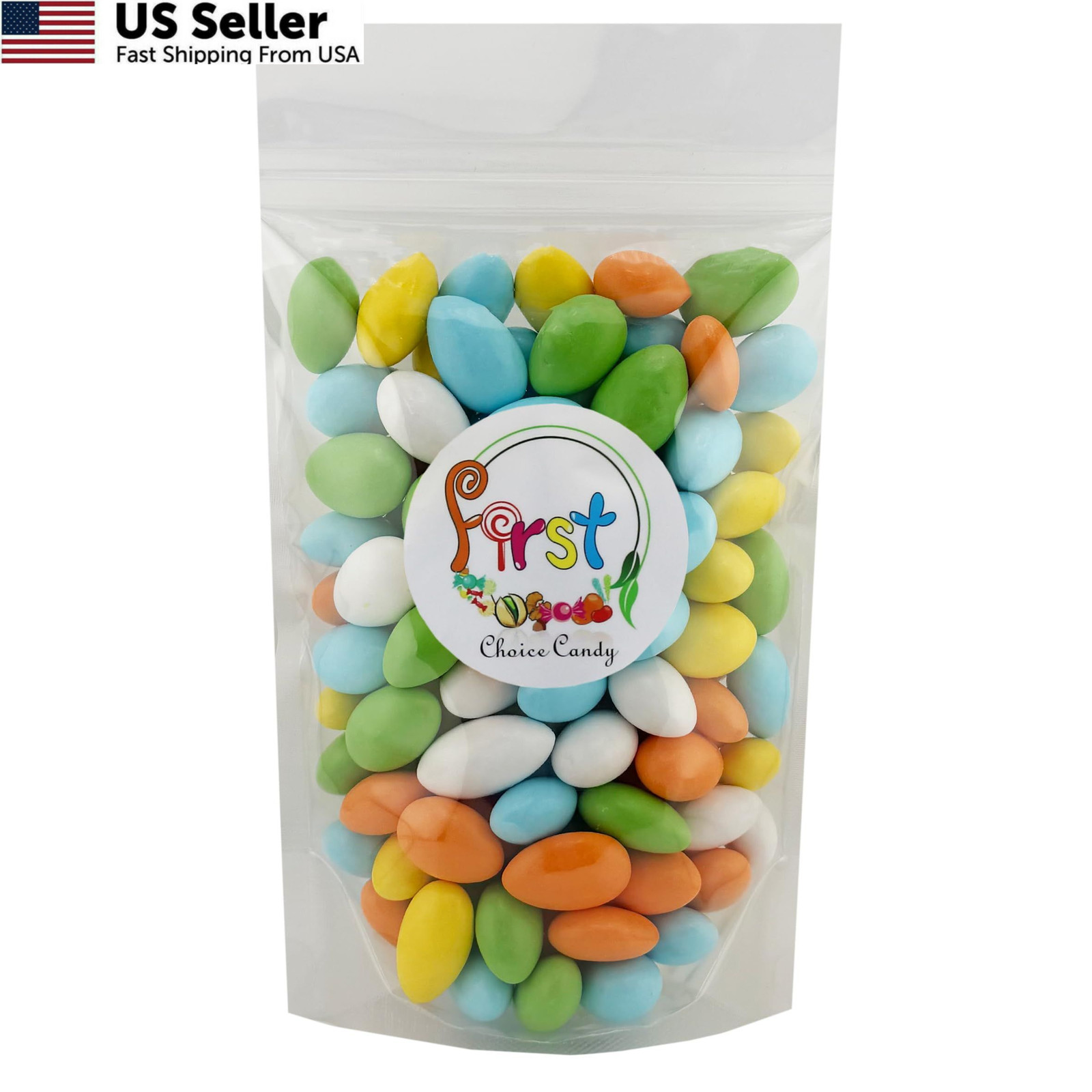 FirstChoiceCandy Jordan Almonds 1 Pound (Pack of 1), Assorted Pastel Colors