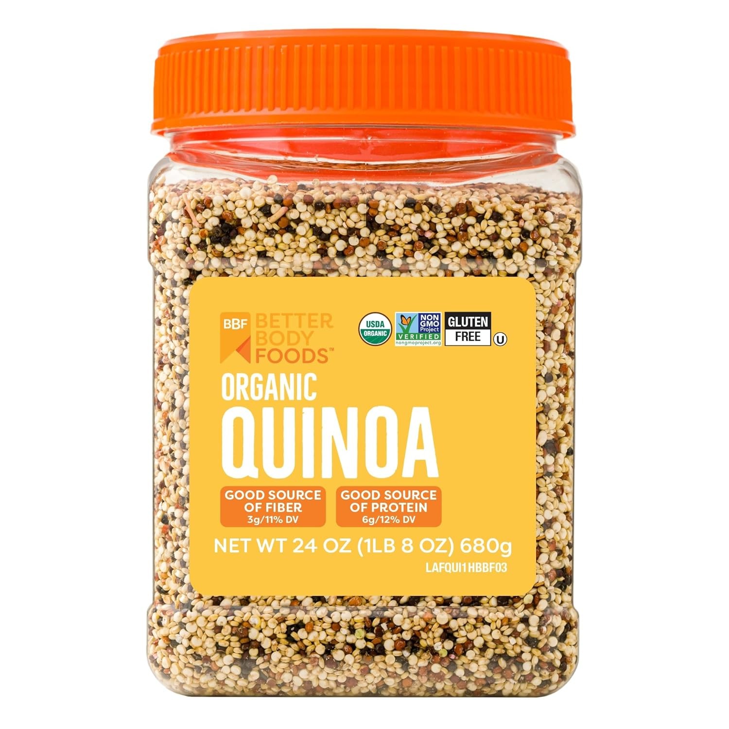 BetterBody Foods Organic Quinoa, Vegan, Gluten Free,, 24 ounce