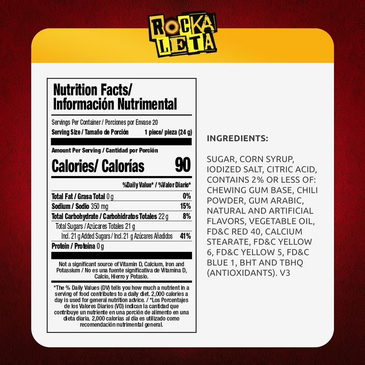 Sonric’s Rockaleta Lollipops, Mexican Lollipop with Bubble Gum Center, 20 Count