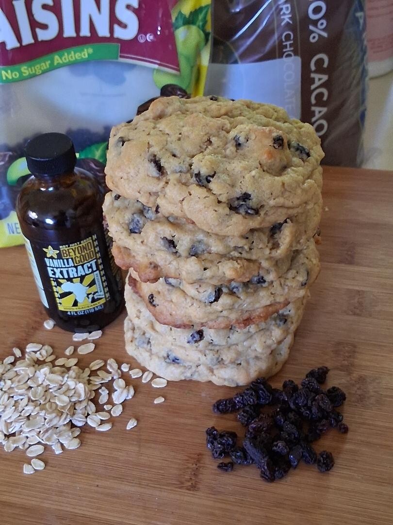 Homemade NY Levain Style Oatmeal Raisin Cookies