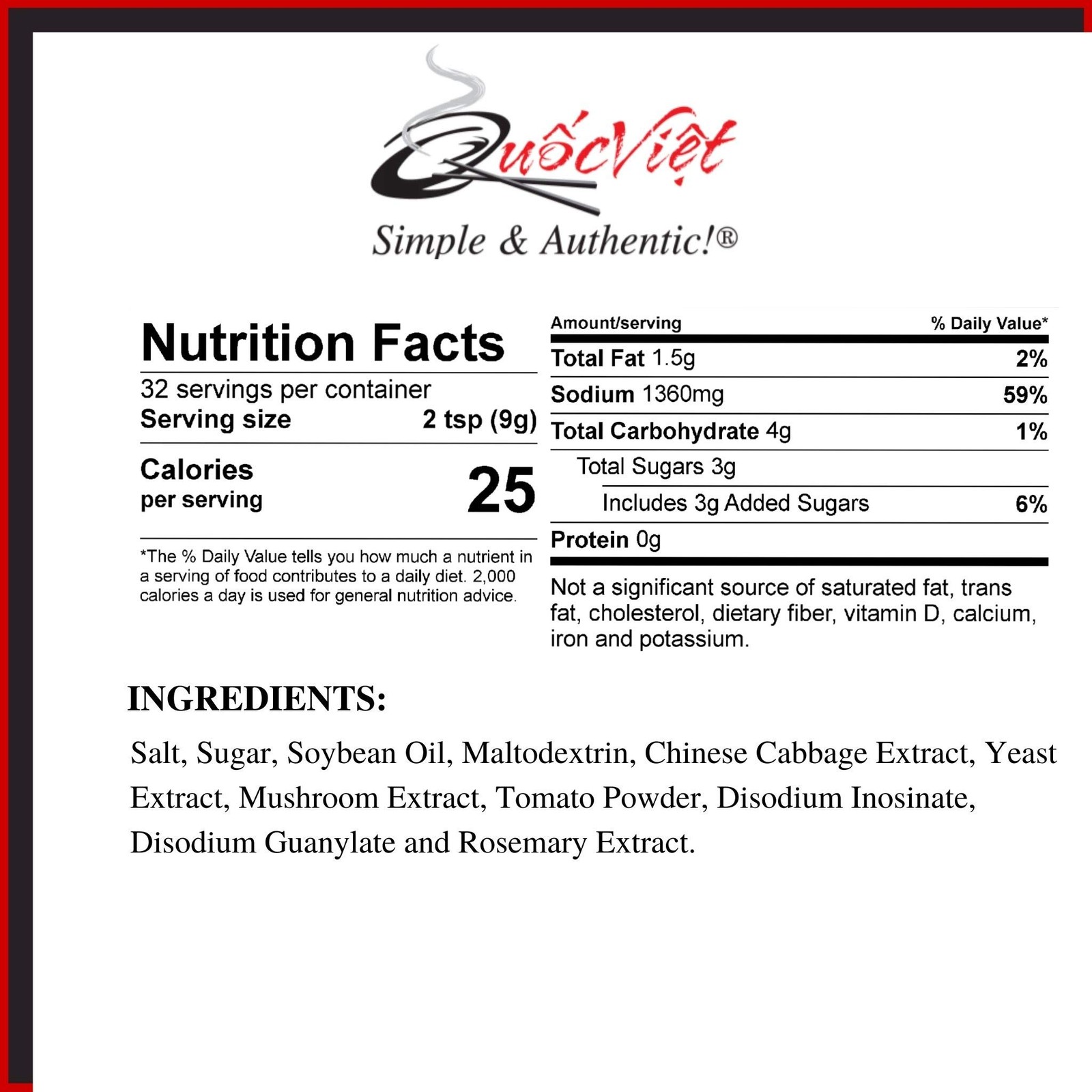 Quoc Viet Foods Vegetarian Soup Base 10oz Cot Sup Chay 1 Count (Pack of 1)