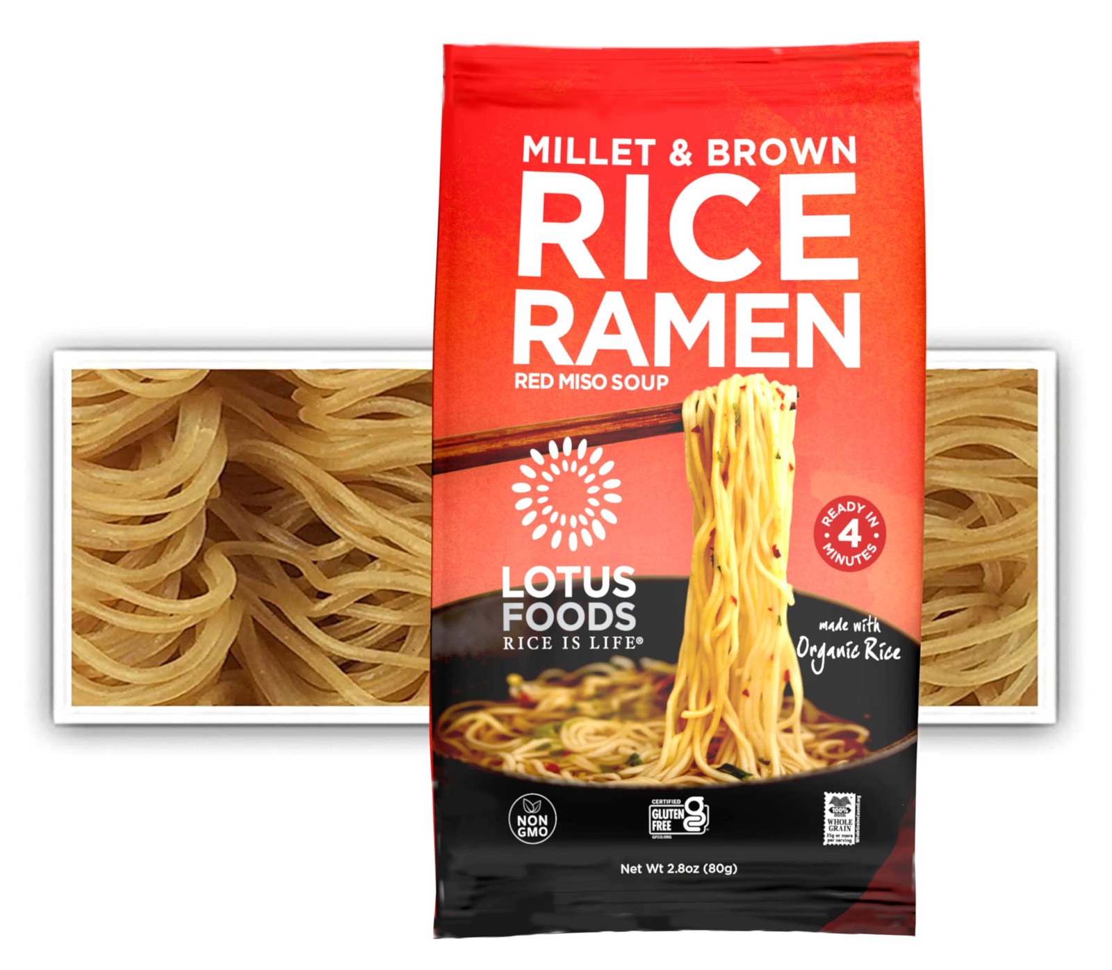 Lotus Foods Organic Ramen Miso Soup Mix-Millet & 2.8 Ounce (Pack of 1)