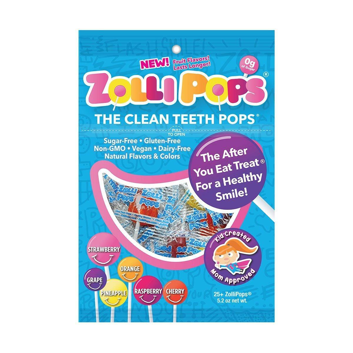 Zollipops The Clean Teeth Pops, Anti Cavity 25 Count Lollipops, Delicious