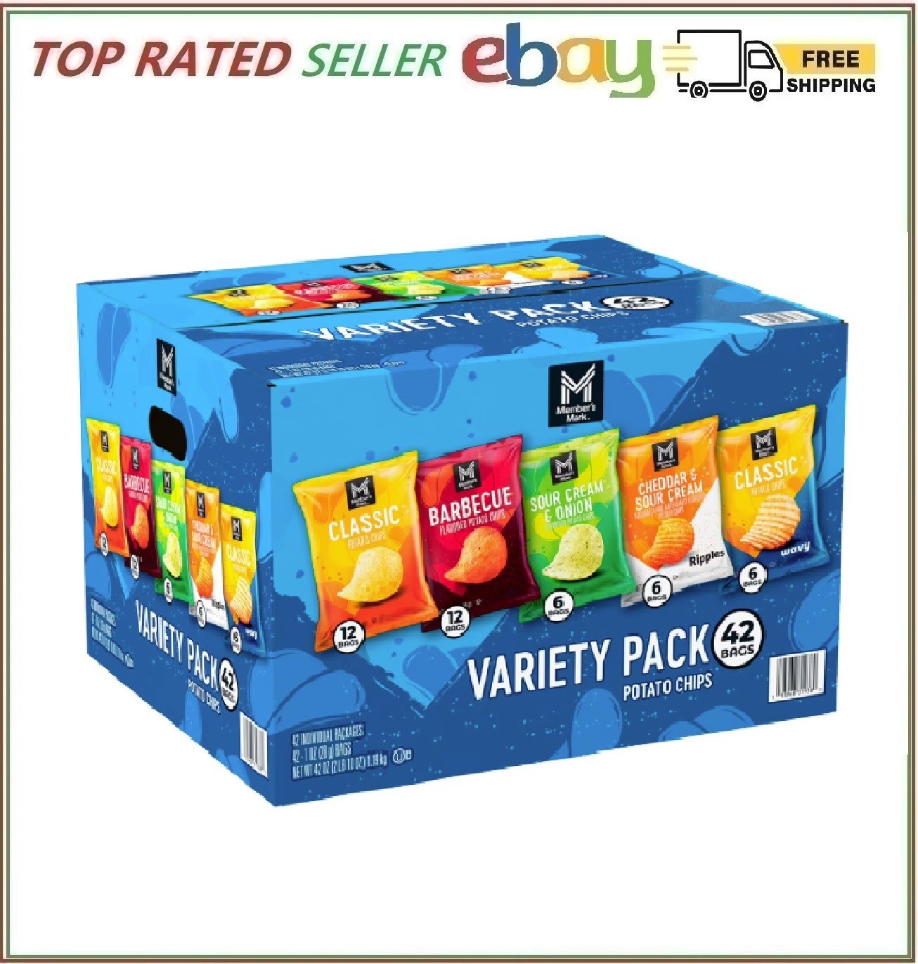 Member’s Mark Potato Chips Variety Pack (1 oz., 42 ct.)