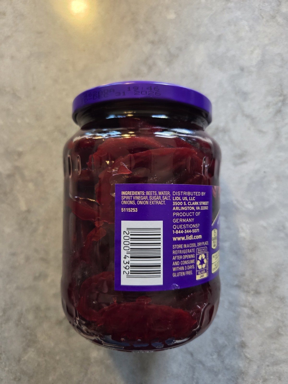 Lidl Preferred Selection Pickled Beets 23.6 Oz Jar (NEW Unopened) Dec/31/2026