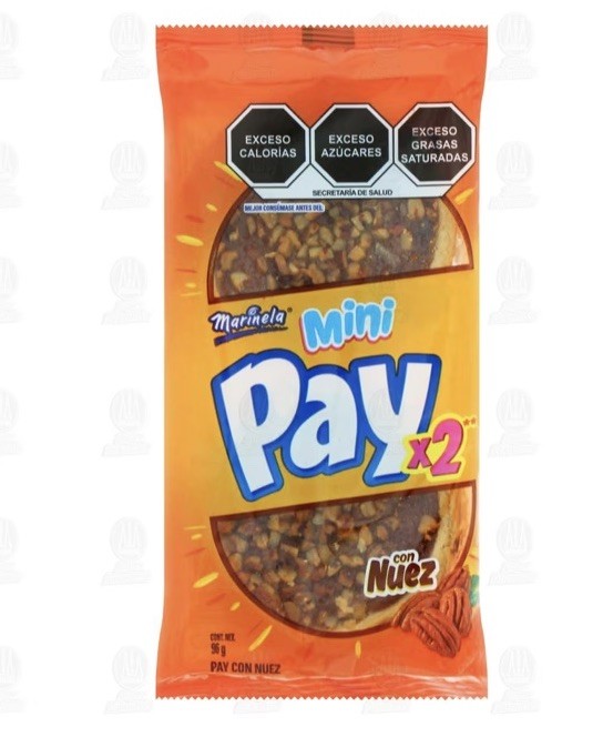 3 BAGS MARINELA MINI PAY DE NUEZ MINI PECAN PIES. BAG HAS 2 PAYS ( 6 TOTAL) MX