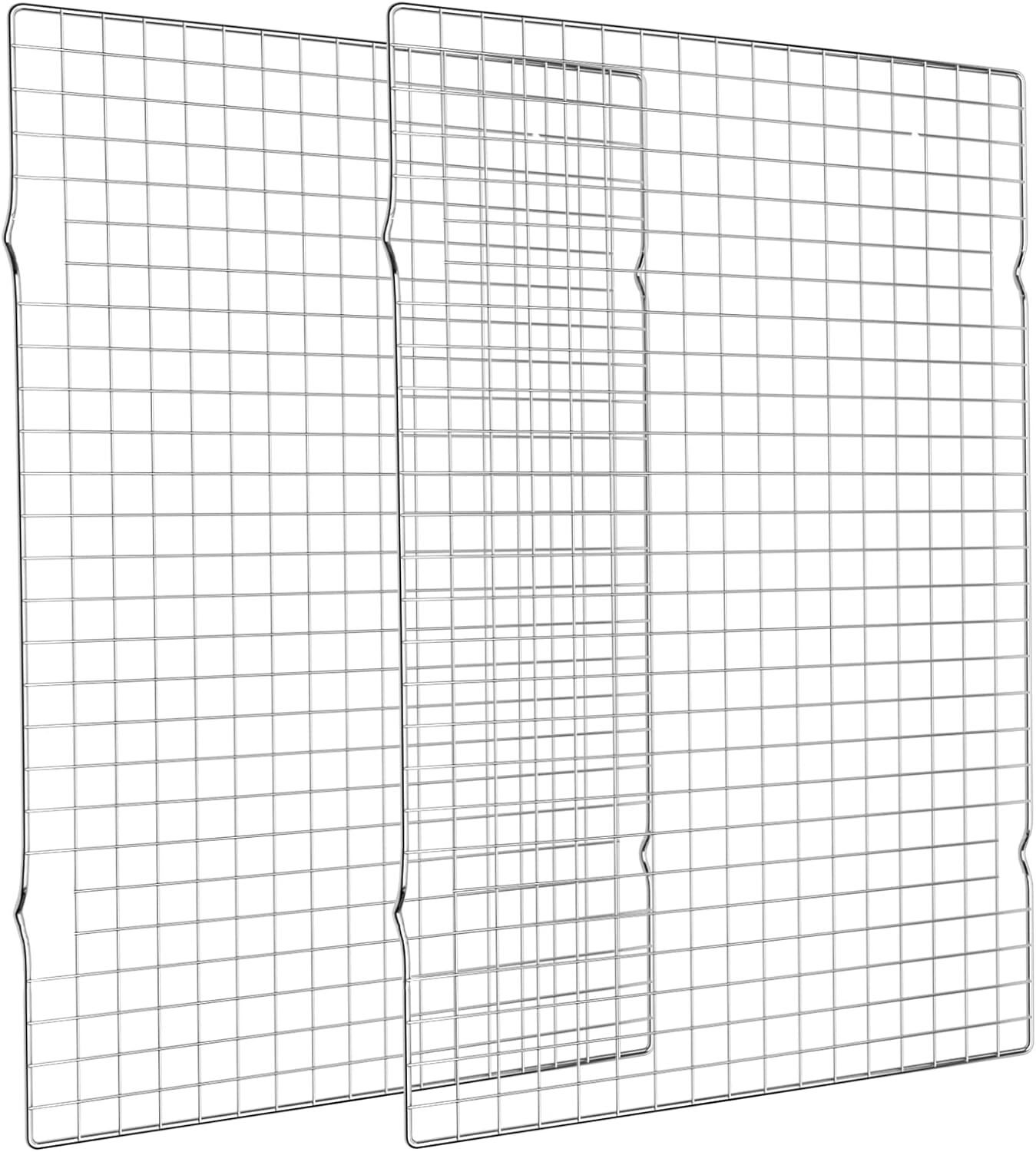 Cooling Rack for Baking 2-Pack, 16×10 Inches Rack, 16″x10″-2PC, Silver
