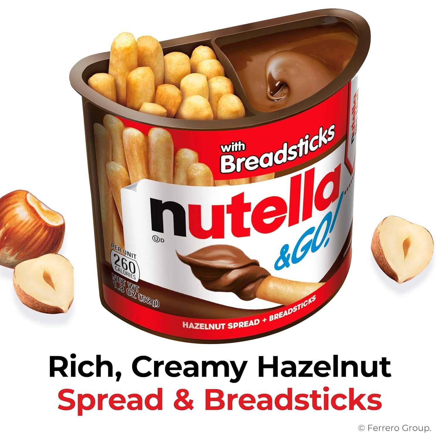 Nutella & GO! Hazelnut and Cocoa Spread with Breadsticks | 1.8 oz. | 16 pk.