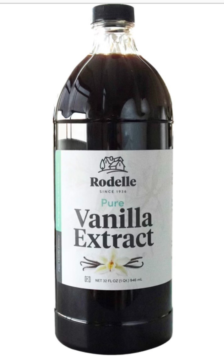 Rodelle Pure Vanilla Extract 32 fl oz 946mL Non-GMO Baking Cooking Bulk USA