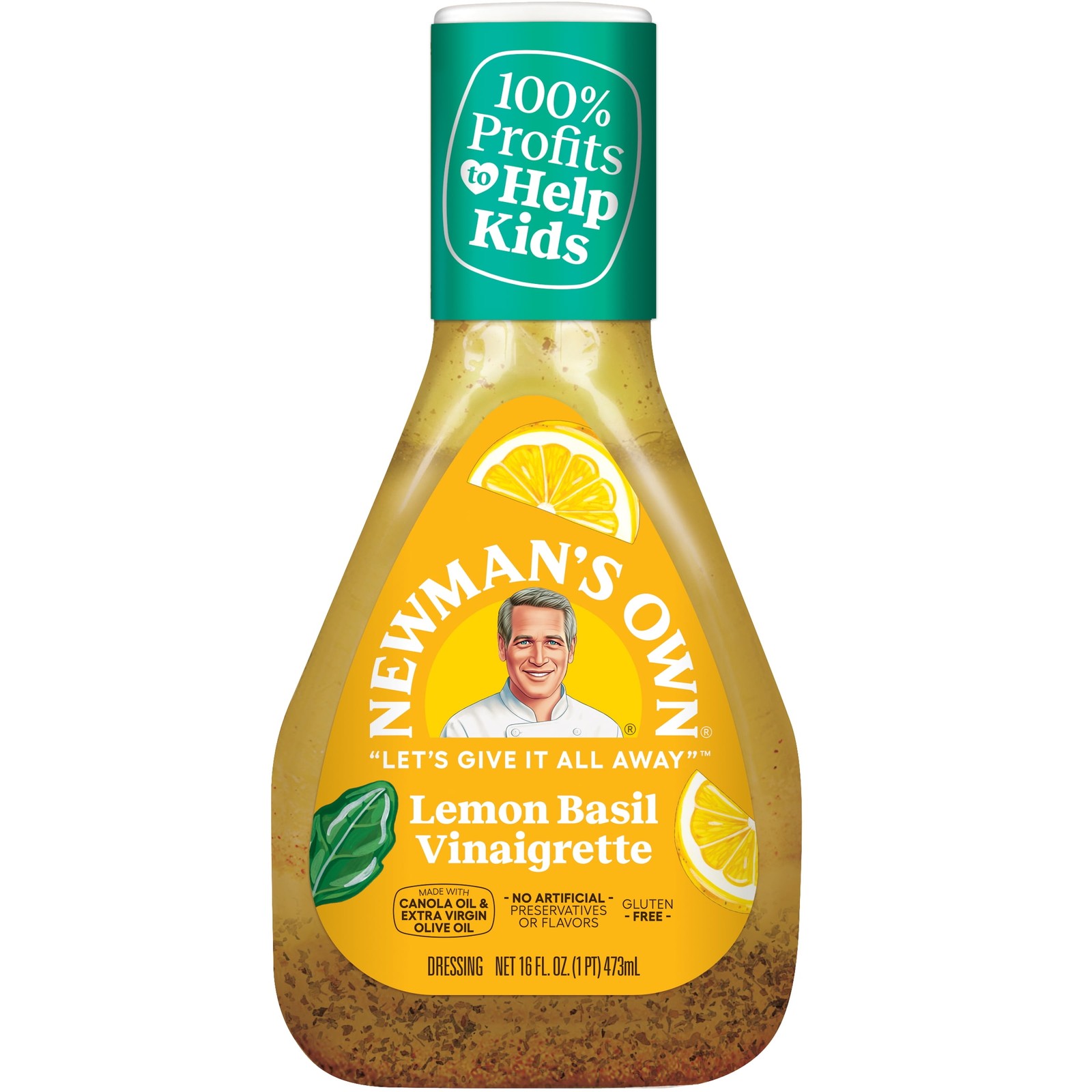 Newman’s Own Lemon Basil Vinaigrette Dressing, 16 Oz