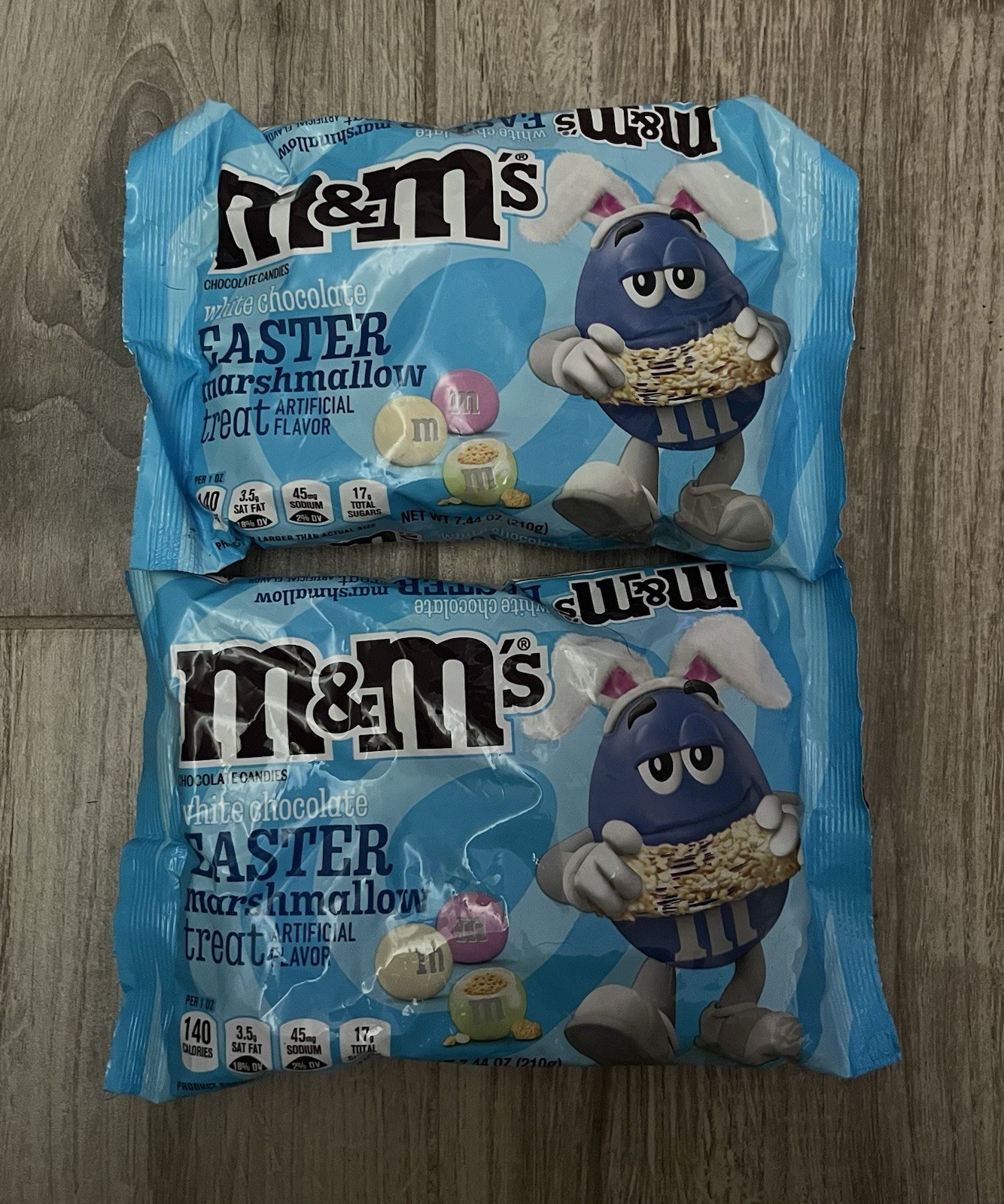 2 BAGS M&M’s Easter Marshmallow Krispy Treat White Chocolate 7.4 oz. (2Pk)