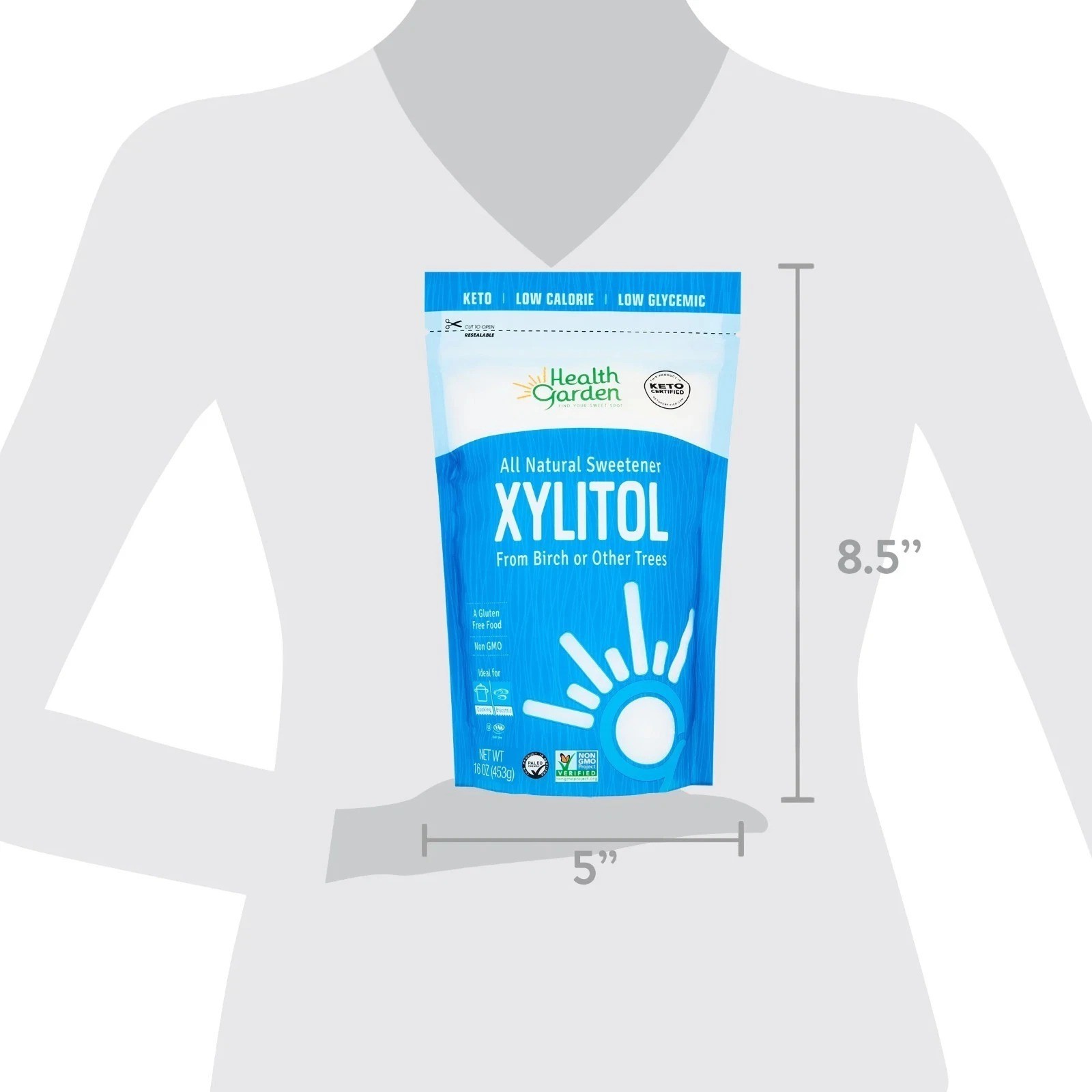 Health Garden Real Birch Xylitol All Natural Sweetener, 1.0 LB.