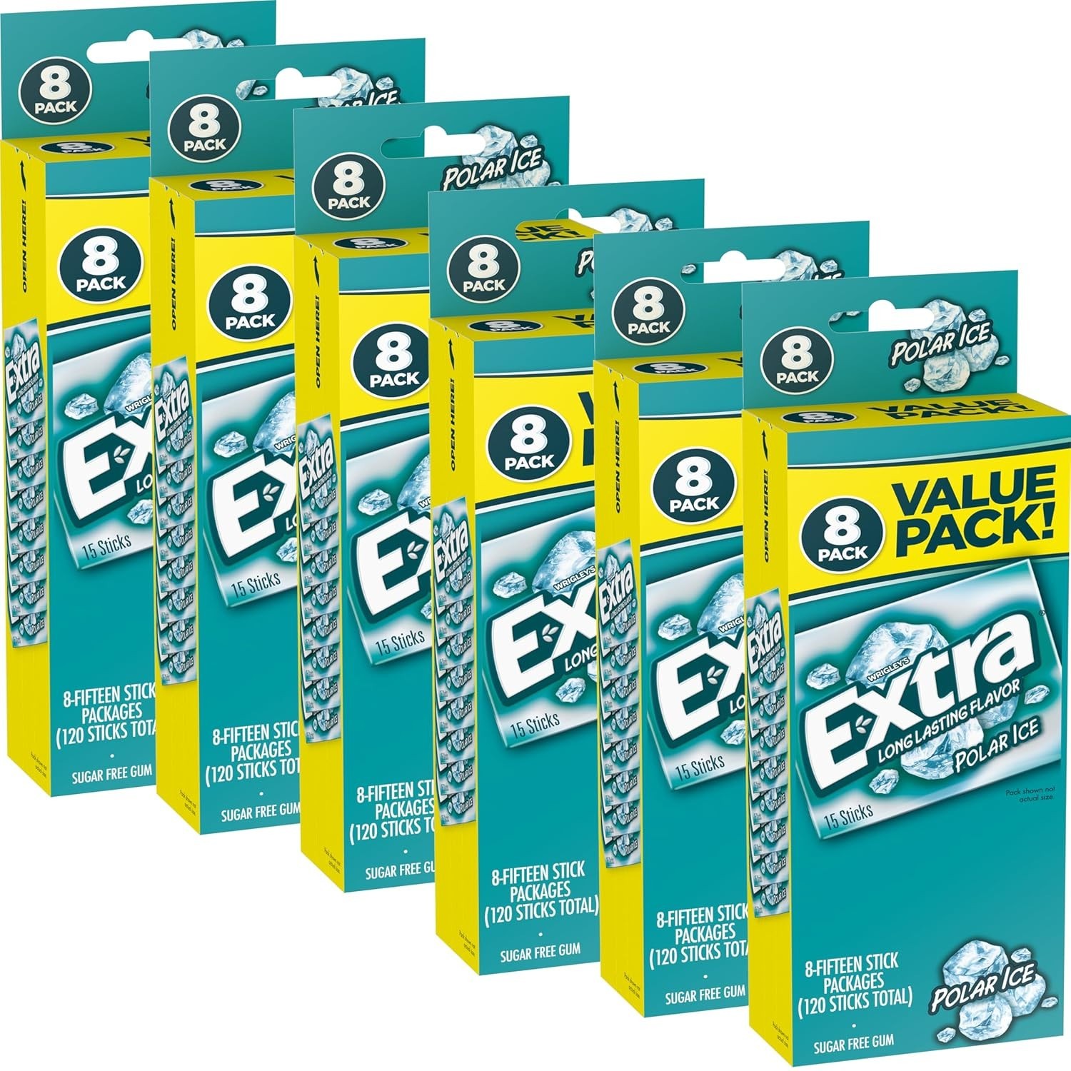 EXTRA Polar Ice Mint Gum, 48 Individual Wrappers