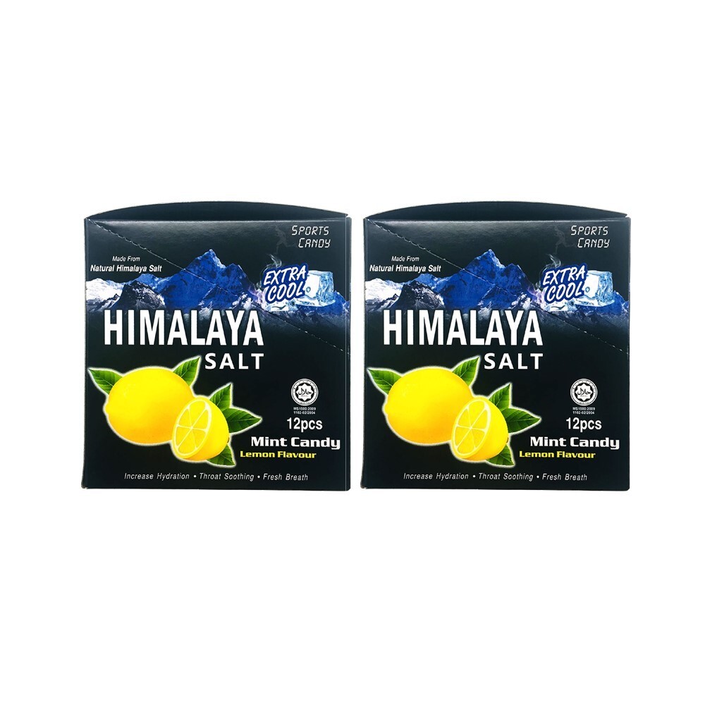 2 Box Himalaya Salt Sport Candy Sweets Mint Lemon Flavor (15g x 24 Packs)