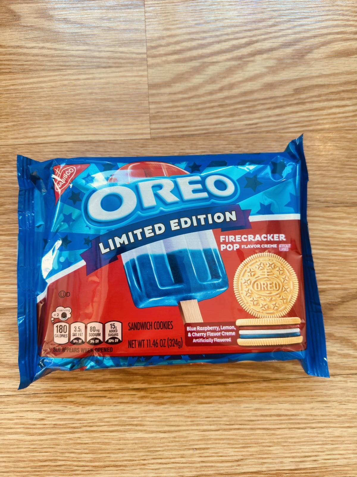 New! OREO LIMITED EDITION Firecracker Pop Flavor Creme Cookies. 11.46 Oz BAG.