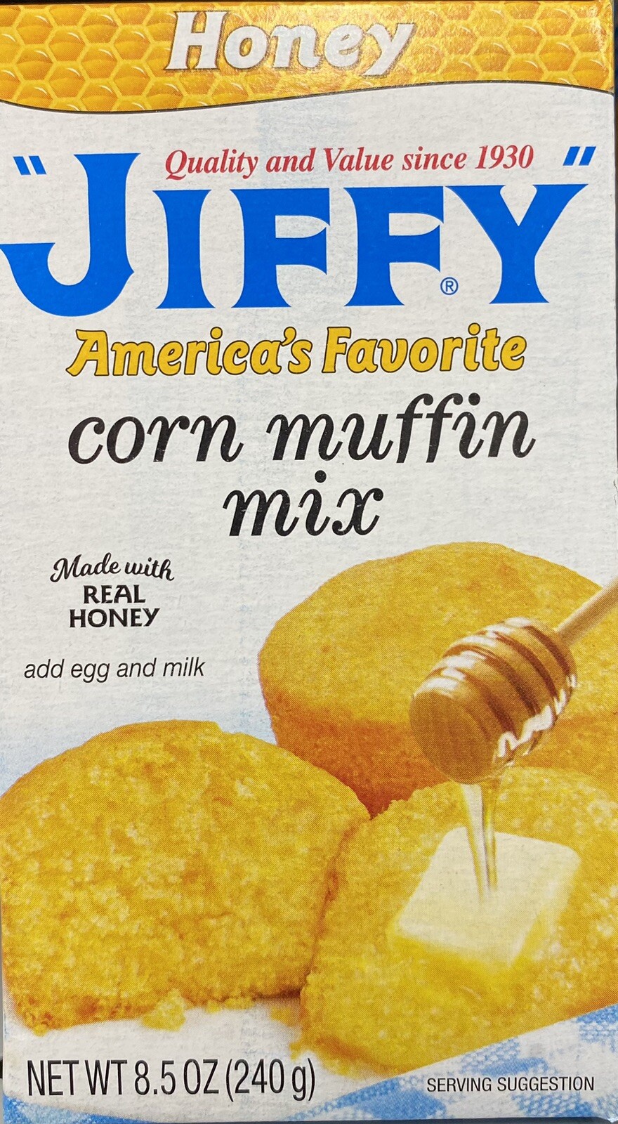 1 Box Jiffy HONEY Corn Muffin Mix 8.5 Oz Baking Cornbread Muffin – FREE SHIPPING