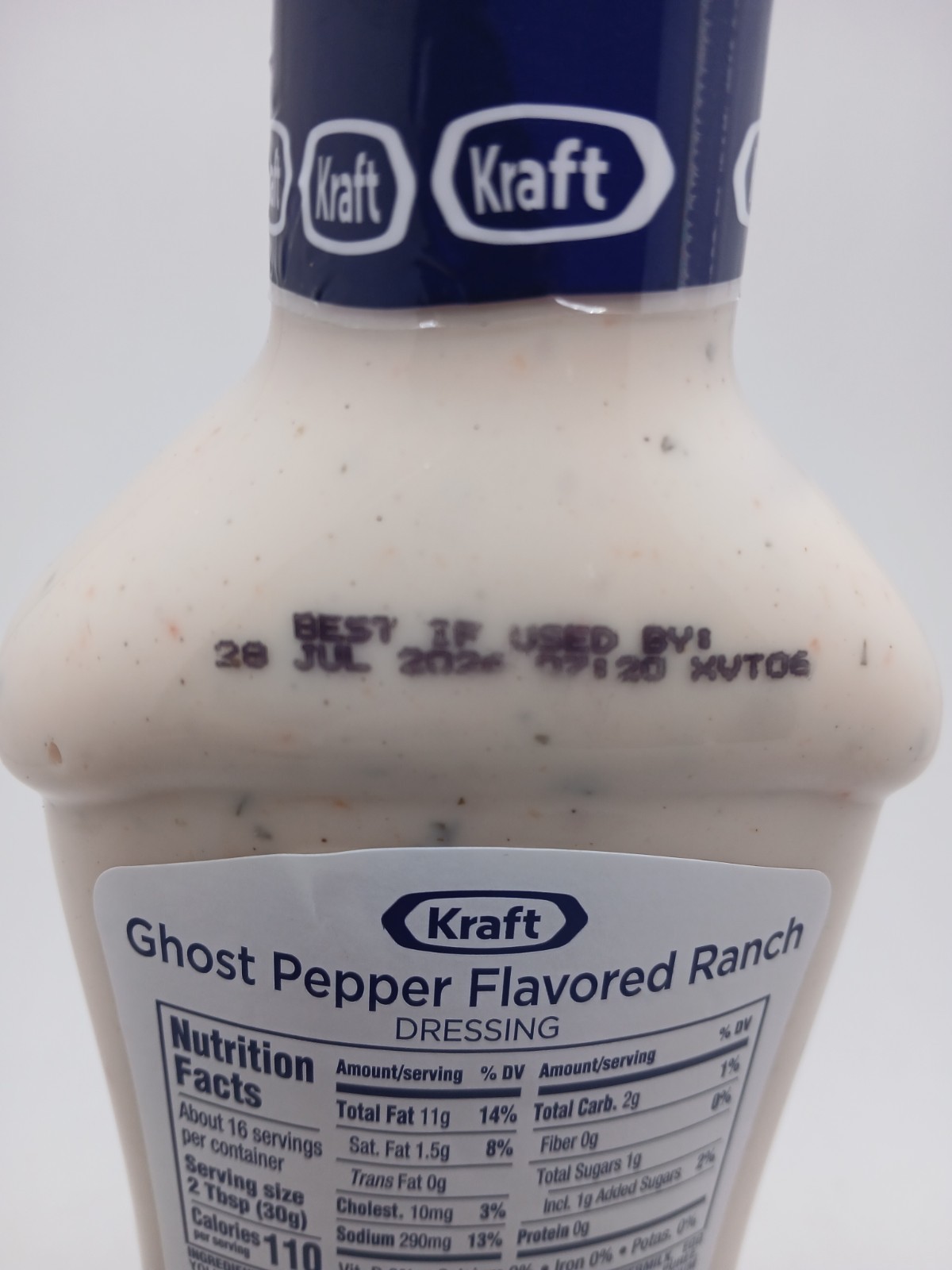 Kraft Ghost Pepper Ranch Dressing 16oz (2 Pack) Extra Hot Spicy Sauce 07/26/2026