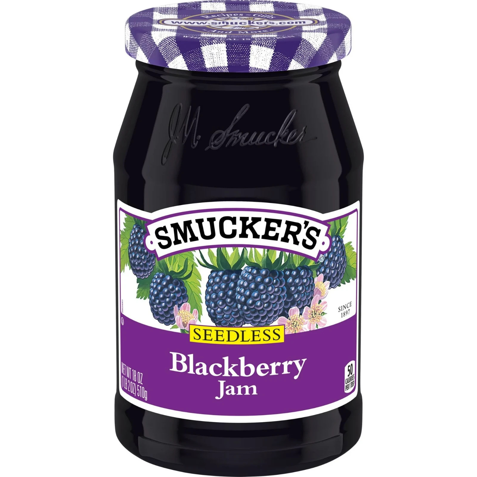 (2 pack) Smucker’s Seedless Blackberry Jam, 18 oz