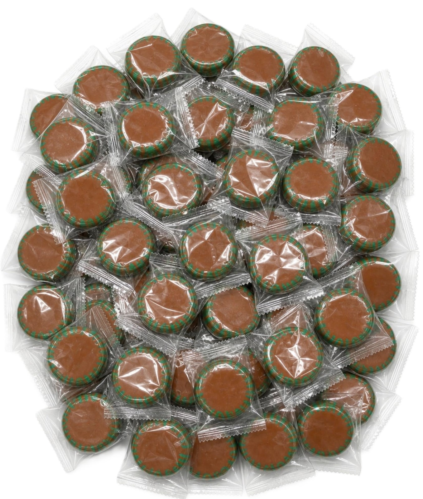 Chocolate Starlight Mints Wrapped Hard Candy 1 lb Bulk Bag Rich 1 lb, Brown