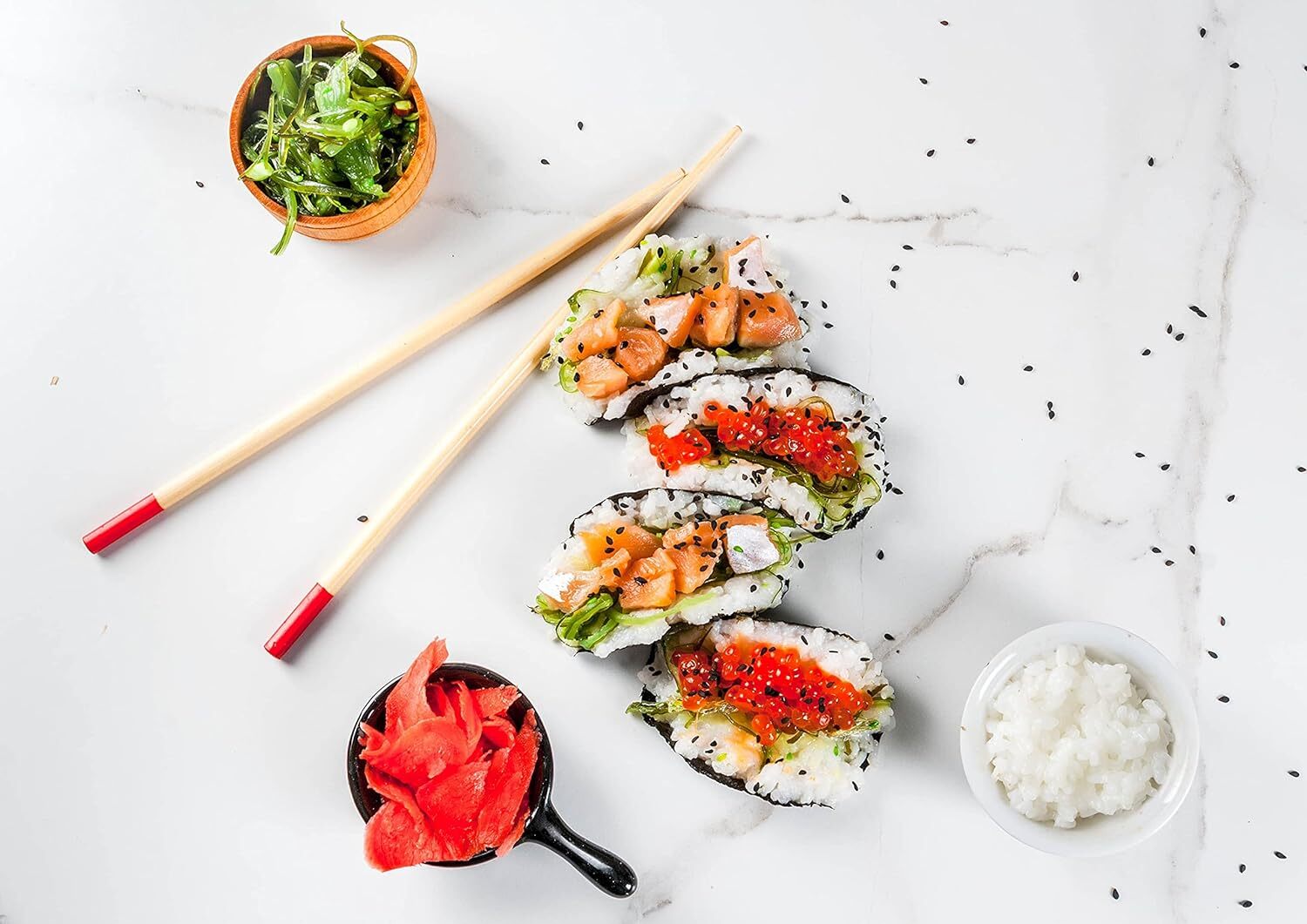 Organic Short Grain White Sushi Rice — Non-GMO Sticky Rice, Vegan, Easy to Cook