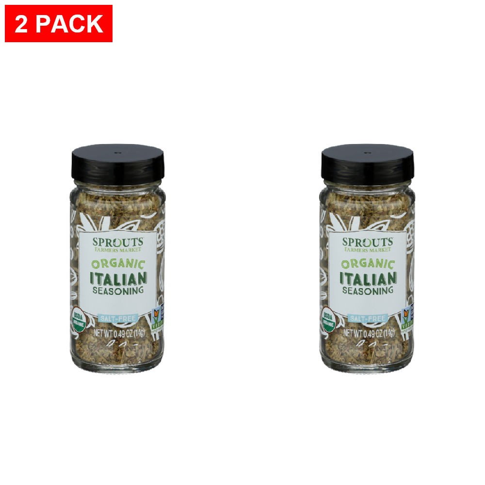 2 Pack – Sprouts Organic Salt-Free Italian Seasoning 0.49 oz