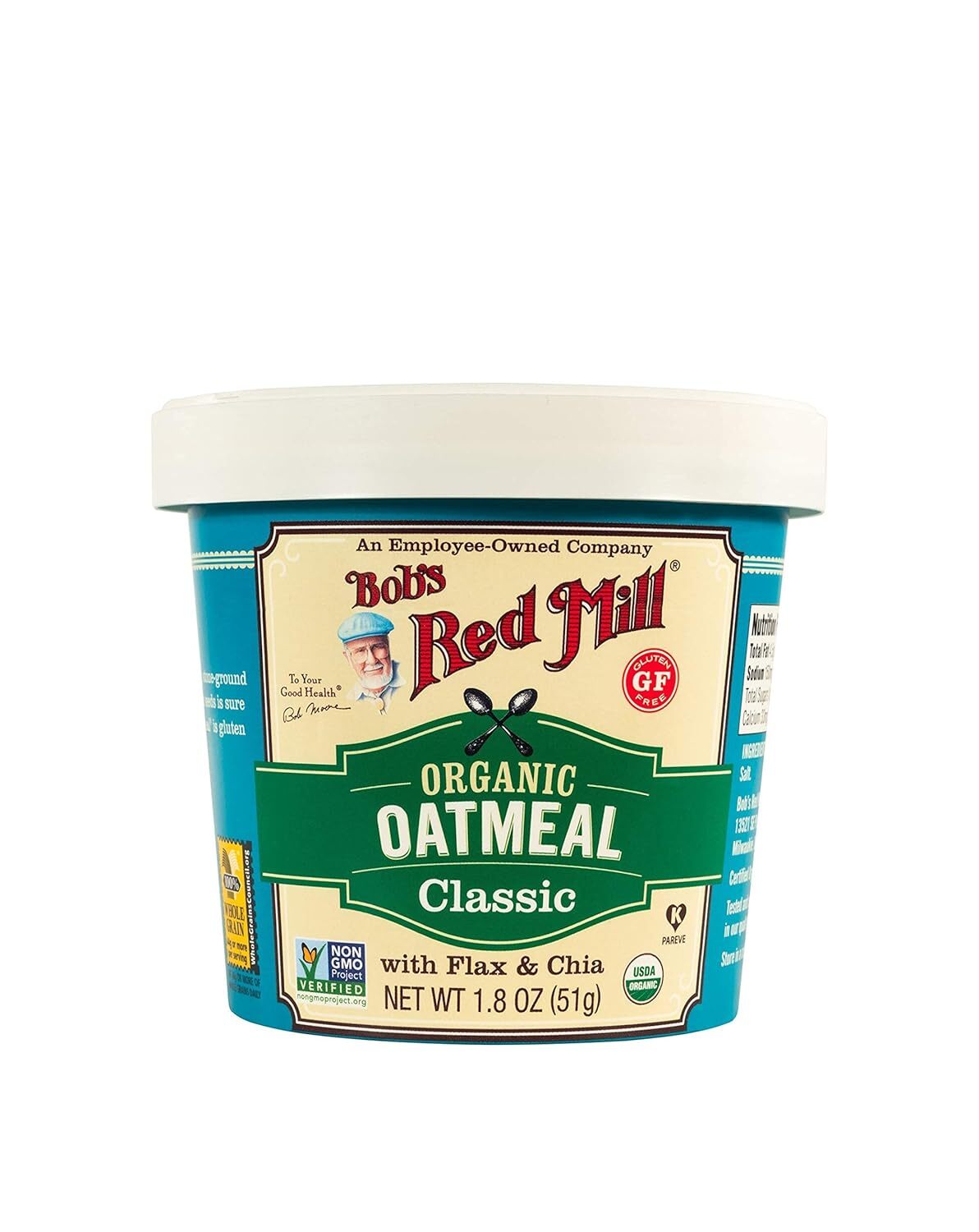 Bob’S Red Mill Oatmeal Organic Cup Classc Gluten Free 1.80 Oz