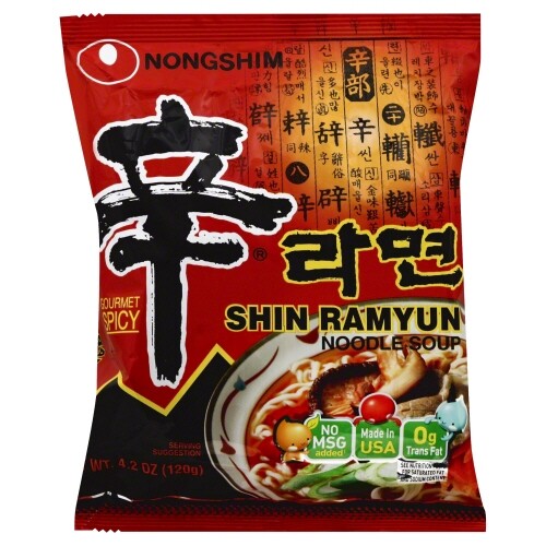 Spicy Shin Noodle Soup 4.2 Oz(Case Of 10) By Nongshim