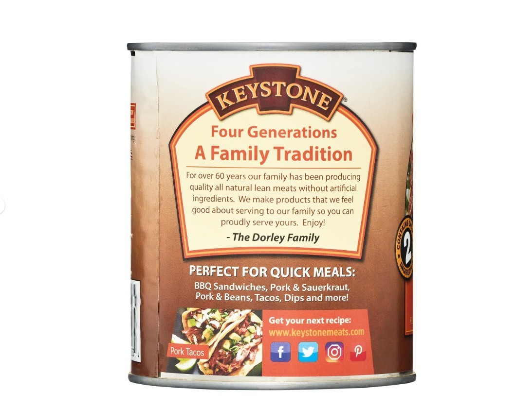 Keystone All Natural Pork, 28 oz Can