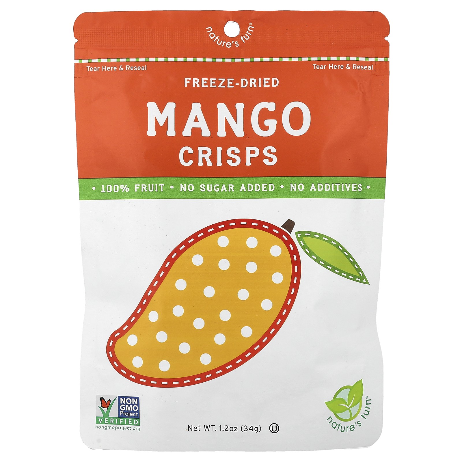 Freeze-Dried Mango Crisps, 1.2 oz (34 g)