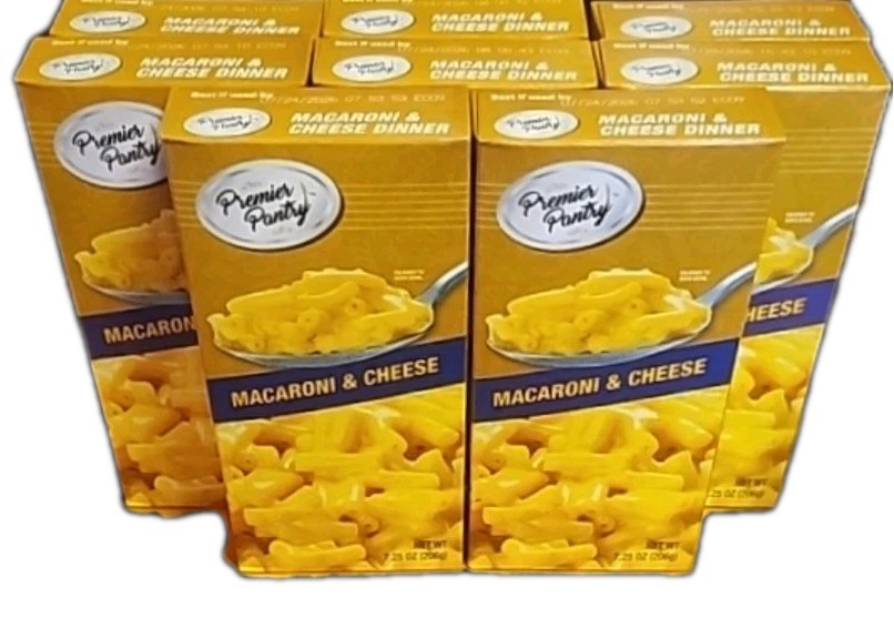 8 PREMIER PANTRY MACARONI & CHEESE 7.25 EACH BOX BEST BY:7/2026 FREE SHIPPING US