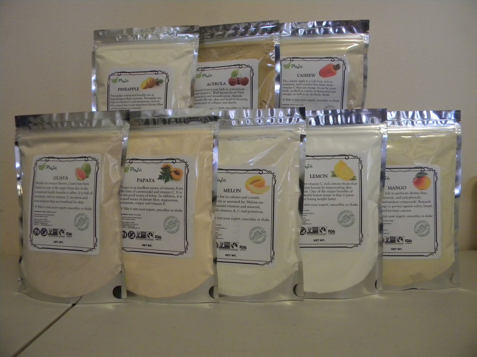 Avocado fruit freeze dry powder 32oz 2lb PAJE – vitamins B5, B6, C, E, K, folate