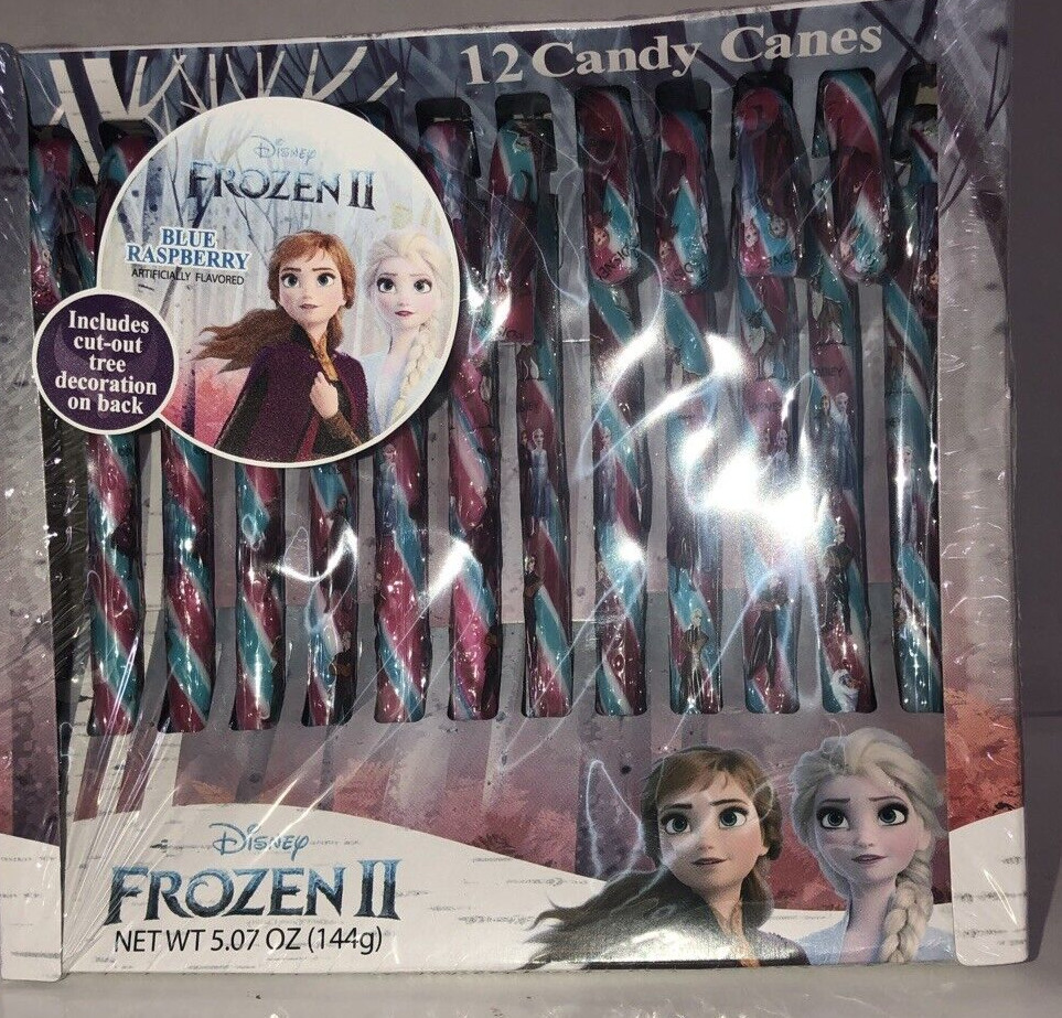 NEW Disney Frozen II Blue Raspberry Candy Canes w/Cutout Ornament SHIPS N 24HRS