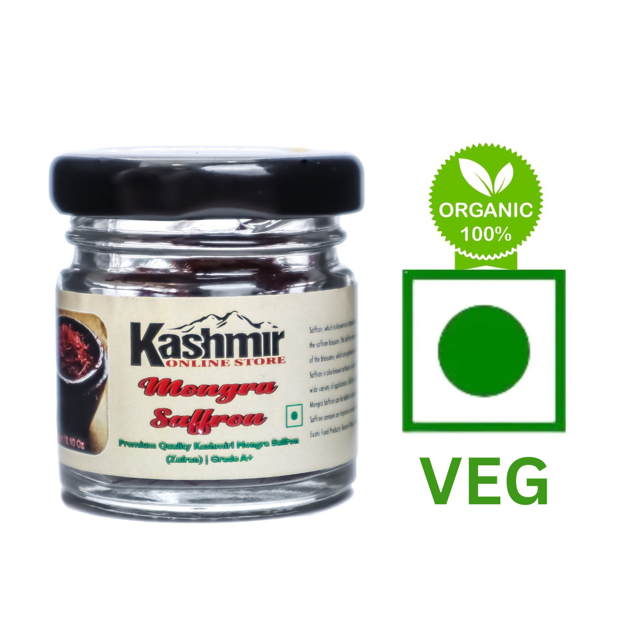 A+ Grade Kashmiri Saffron 3g | Premium Red Kesar Threads | Pure & Natural Spice.