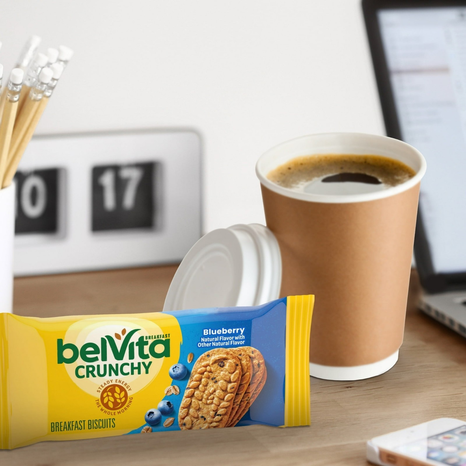 belVita Breakfast Biscuits, Blueberry, 12 Packs (4 Biscuits Per Pack)