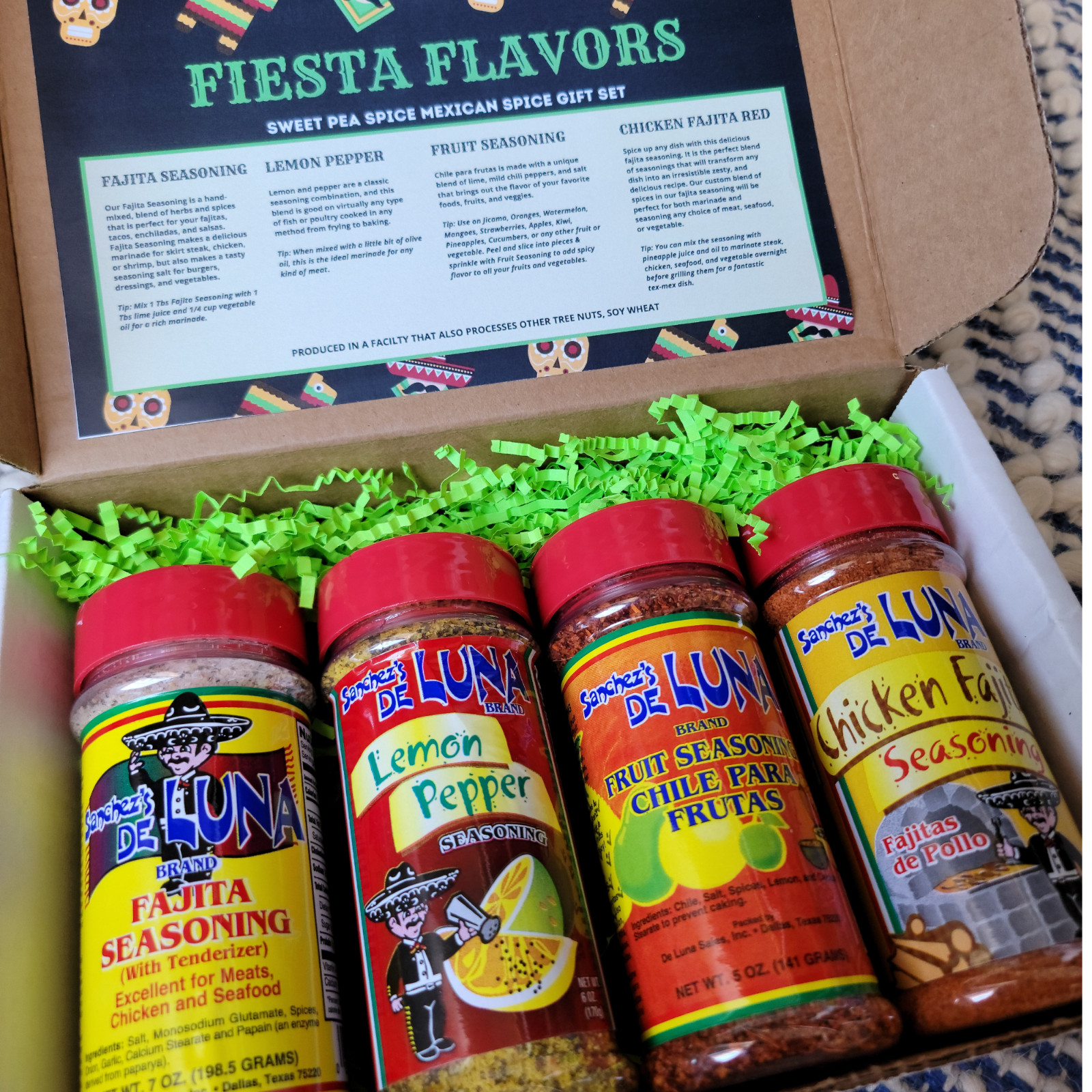 Mexican Seasonings Gift Set – 4 Bottle Spice Set- Fiesta Flavors
